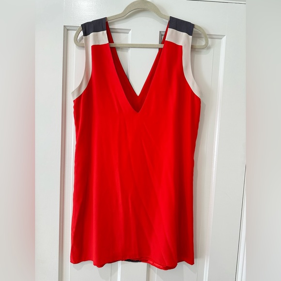 Parker 100% silk orange sleeveless short mini dress - Picture 8 of 13